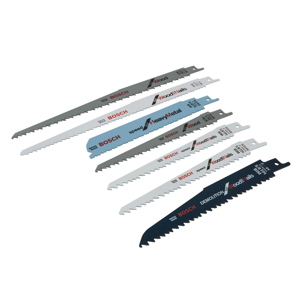 Bosch 7-Pack Demolition Reciprocating Saw Blade Set