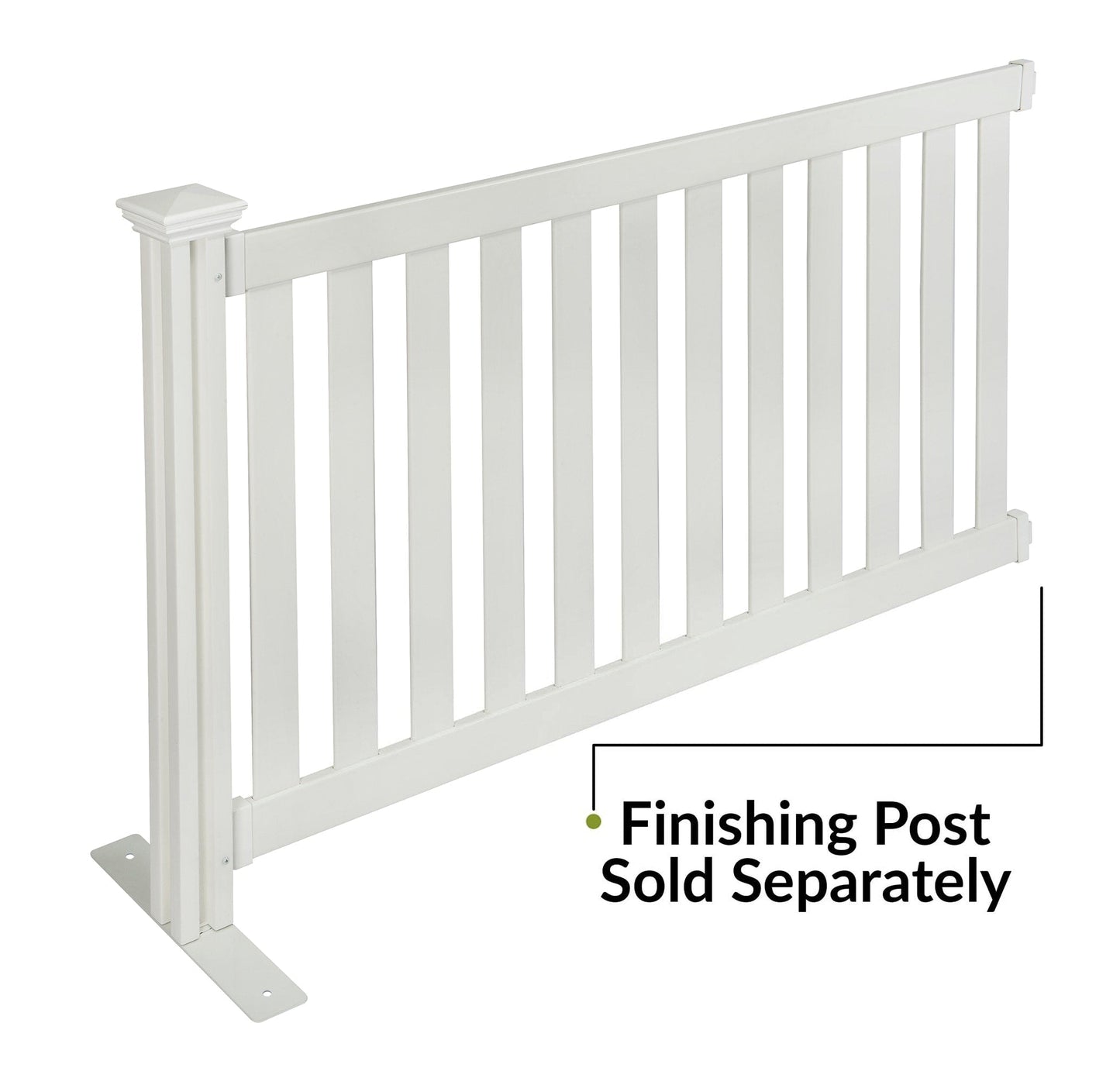 Zippity Outdoor Products Davidson Hinged Portable Event 3-ft H x 5.5-ft W White Vinyl Flat-top Fence Panel No Dig (Unassembled)