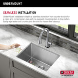 Delta 18-in x 24-in Stainless Steel Undermount Laundry Sink with Drain