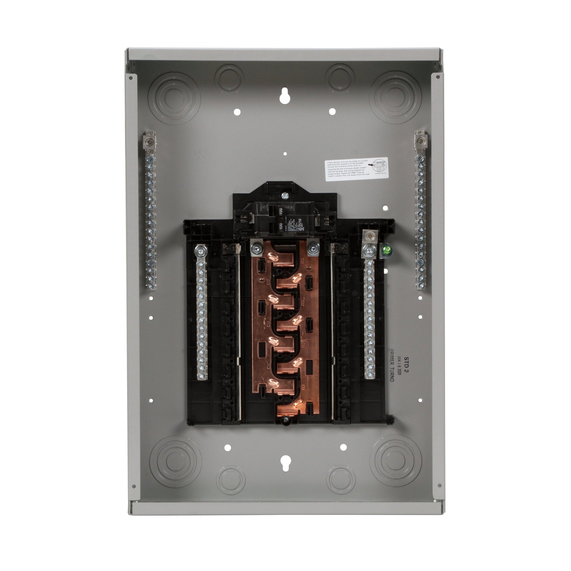 Siemens PN 100-Amp 16-space load center - angle view