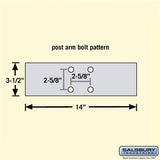 Deluxe Mailbox Post - 2 Sided for Two Mailboxes - In-Ground Mounted - Sandstone