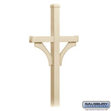 Deluxe Mailbox Post - 2 Sided for Two Mailboxes - In-Ground Mounted - Sandstone