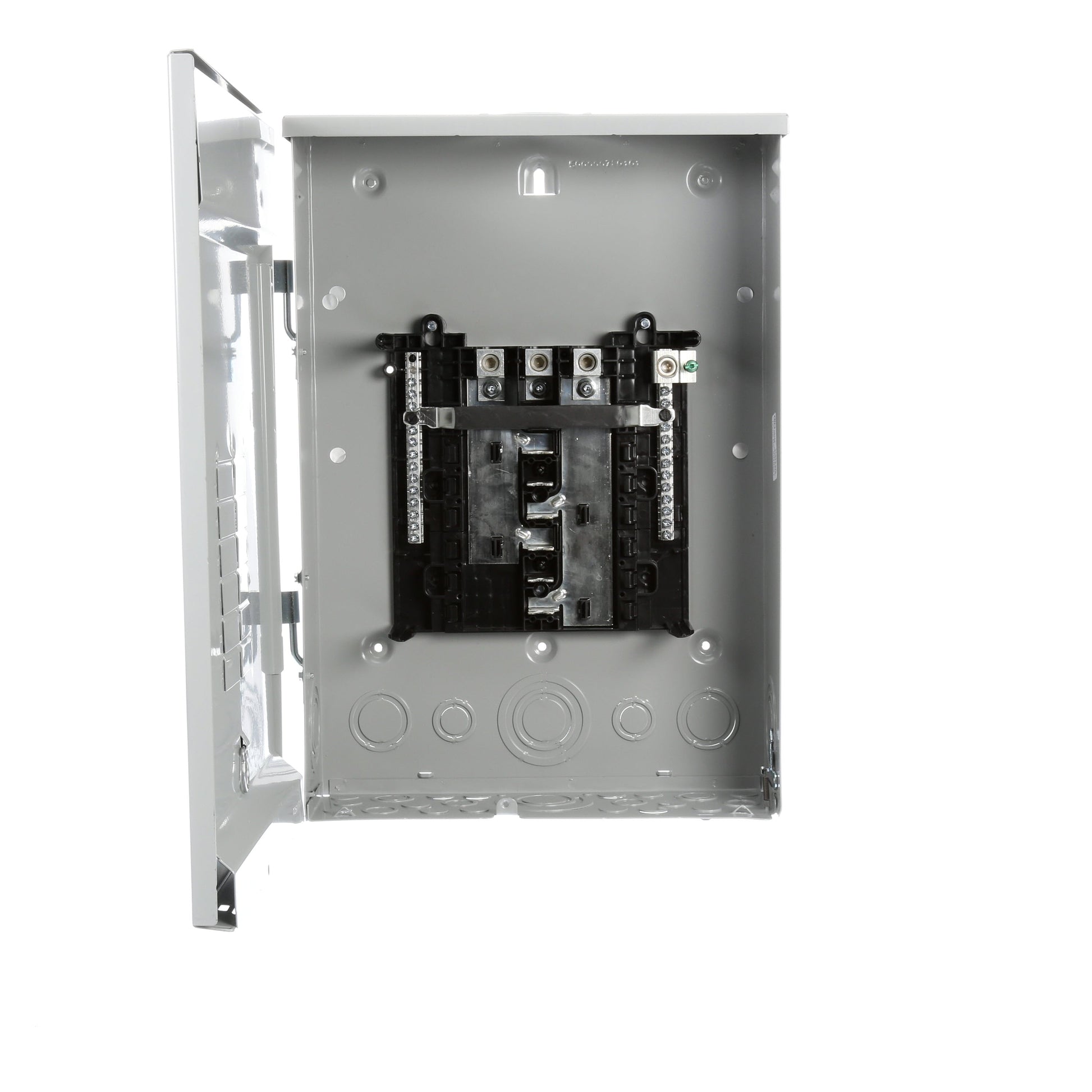 Siemens ES 200-Amp 12-space load center - angle view