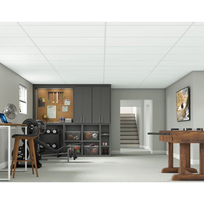 Armstrong Ceilings 4-ft x 2-ft Easy Elegance White PVC Drop Ceiling Tile (1-Pack, 8-sq ft / Case)