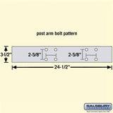 Deluxe Mailbox Post - 2 Sided for 4 Mailboxes - In-Ground Mounted - Black