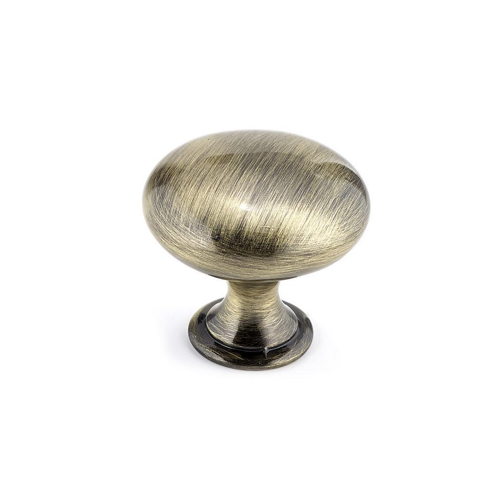 1-1/8 in. Brushed Nickel Contemporary and Modern Knob - Super Arbor