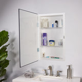 Project Source 16-in x 26-in Rectangle Surface/Recessed Frameless Mirrored Medicine Cabinet