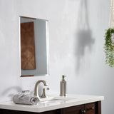 Project Source 16-in x 20-in Rectangle Surface/Recessed Frameless Mirrored Medicine Cabinet, White Plastic Body
