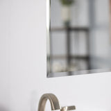 Project Source 16-in x 20-in Rectangle Surface/Recessed Frameless Mirrored Medicine Cabinet, White Plastic Body