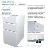 Transolid Gloss White Freestanding Laundry Sink with Cabinet and Faucet