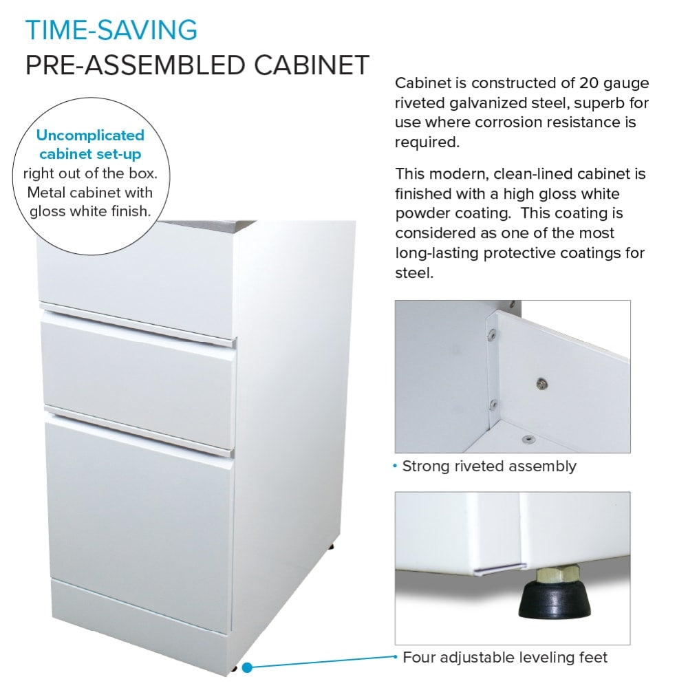 Transolid Freestanding Laundry Sink with Cabinet and Faucet - Gloss White