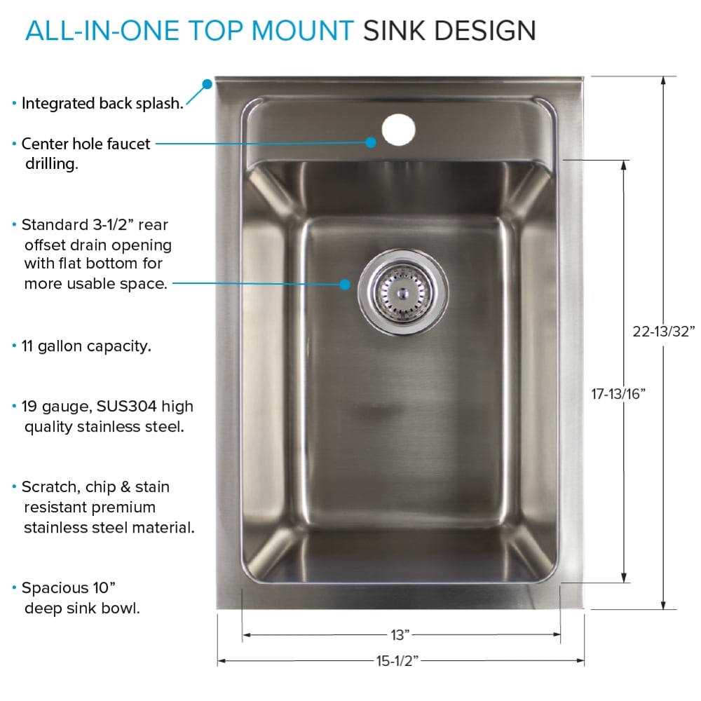 Transolid Freestanding Laundry Sink with Cabinet and Faucet - Gloss White