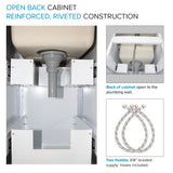 Transolid Freestanding Laundry Sink with Cabinet and Faucet - Gloss White