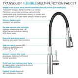 Transolid Matte Black Freestanding Laundry Sink with Cabinet and Flex+Freeze Faucet