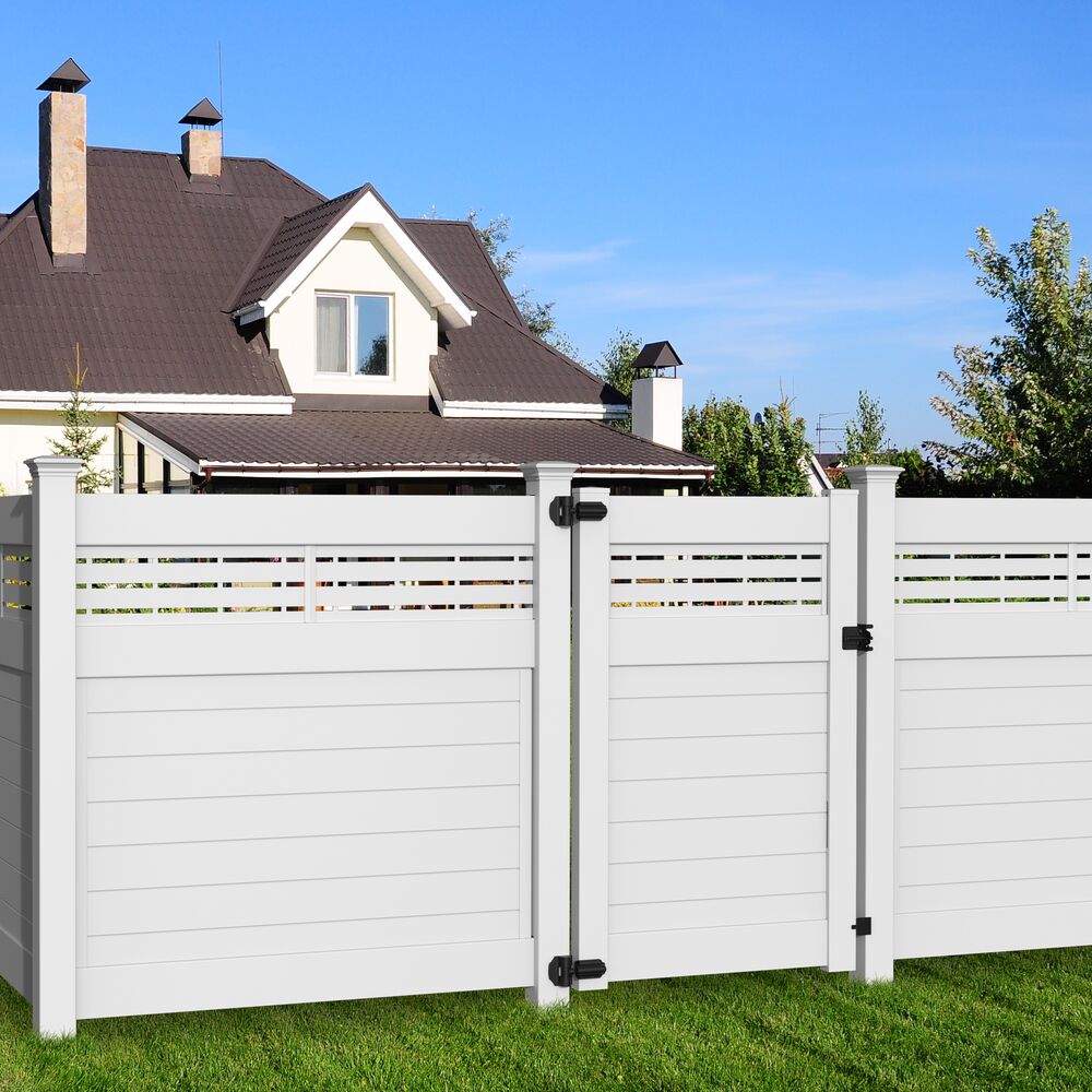 Freedom Barington/Newbeck DSP 9-ft H x 5-in W White Vinyl Corner Fence Post (Assembled)