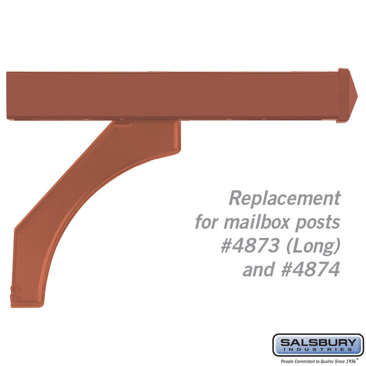 Copper Arm Kit Replacement for Deluxe Mailbox Posts Supporting Two Mailboxes