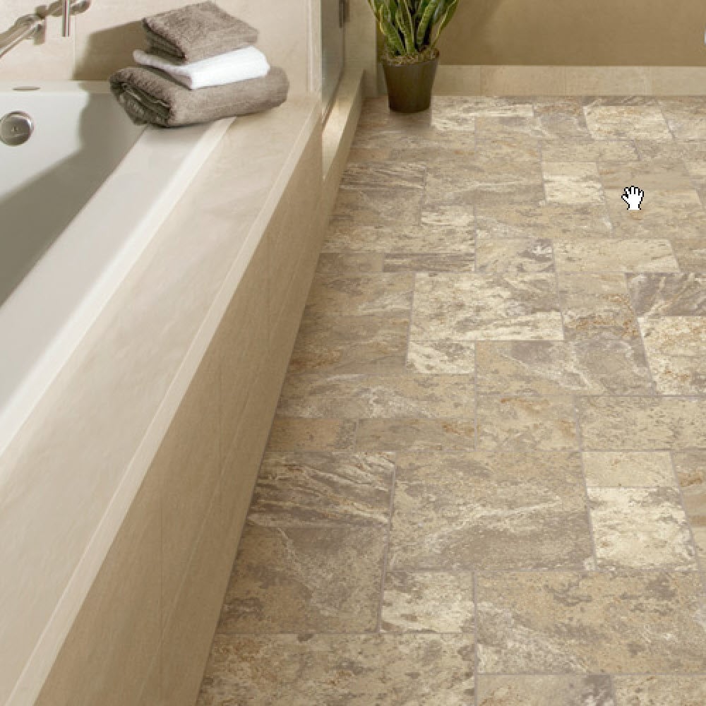 Congoleum ArmorCore Pro UR Terrace Paver 12-ft W Cut-to-Length Lighthouse Landing Stone Look Low-Gloss Finish Sheet Vinyl