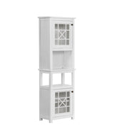 Alaterre Furniture 17-in x 29-in x 12-in White Wood Freestanding Linen Cabinet