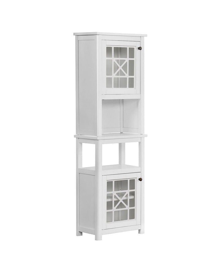 Alaterre Furniture 17-in x 29-in x 12-in White Wood Freestanding Linen Cabinet