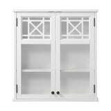 Alaterre Furniture 27-in x 29-in x 8-in White Bathroom Wall Cabinet