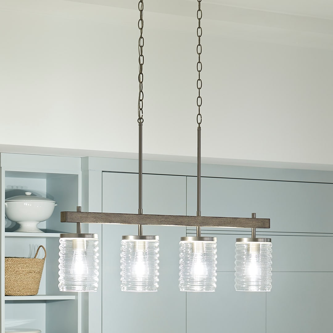 Kichler Maritime 4-Light Brushed Nickel Coastal Chandelier
