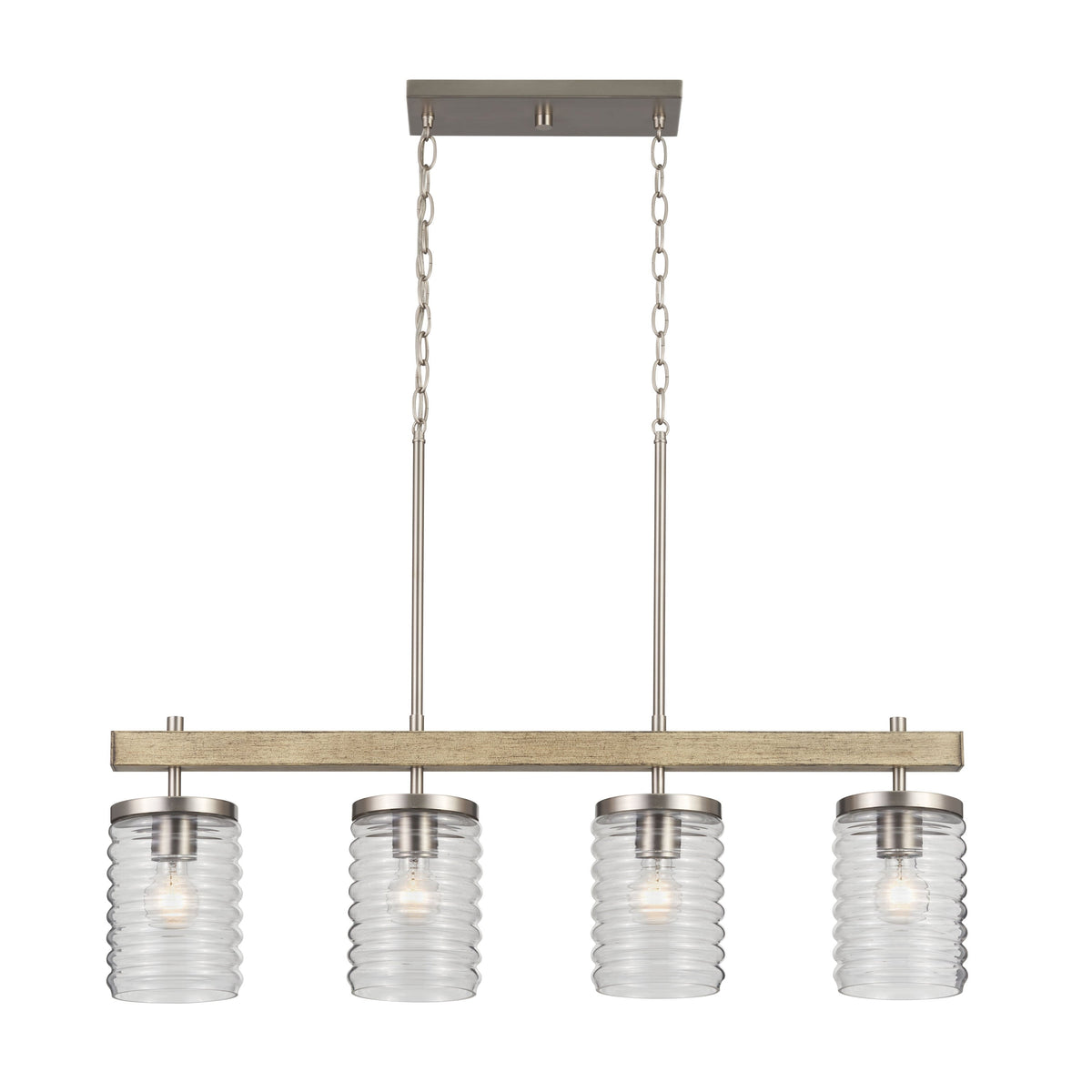 Kichler Maritime 4-Light Brushed Nickel Coastal Chandelier