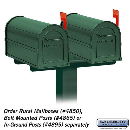 2-Wide Mailbox Spreader for Rural Mailboxes, Green