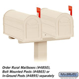 2-Wide Mailbox Spreader for Rural Mailboxes, Sandstone