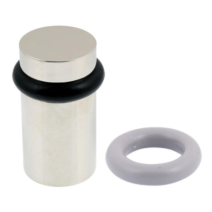 Bright Nickel Solid Brass High Clearance Flat Top Floor Door Stop