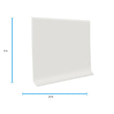 Flexco Self-Stick True White 0.08-in T x 4-in W x 240-in L Vinyl Wall Base
