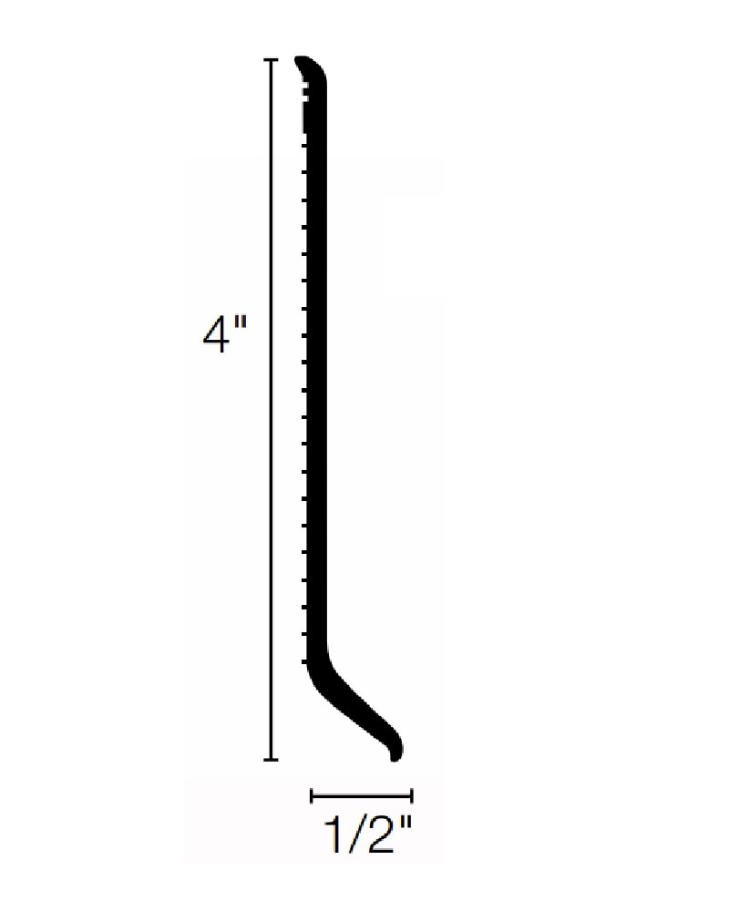 Flexco Almond 0.08-in T x 4-in W x 1440-in L Vinyl Wall Base