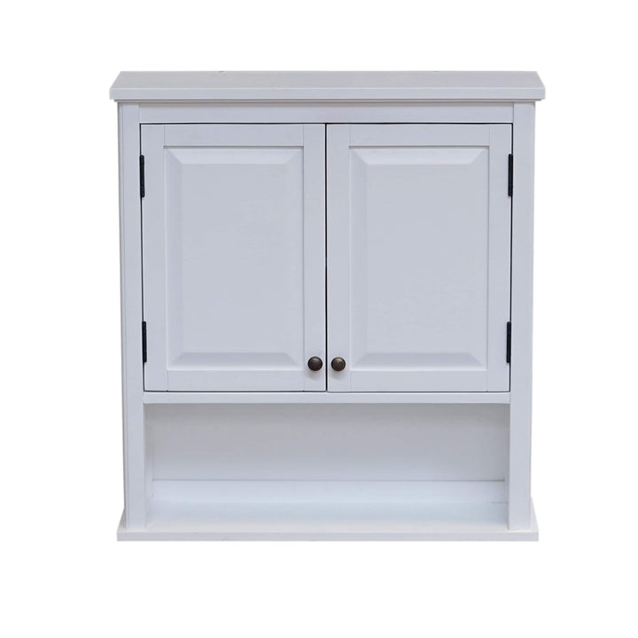 Alaterre Furniture Dorset 27-in x 29-in x 9-in White Wood Wall-mount Linen Cabinet