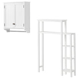 Alaterre Furniture 35-in x 49-in x 9-in White Wood Wall-mount Linen Cabinet