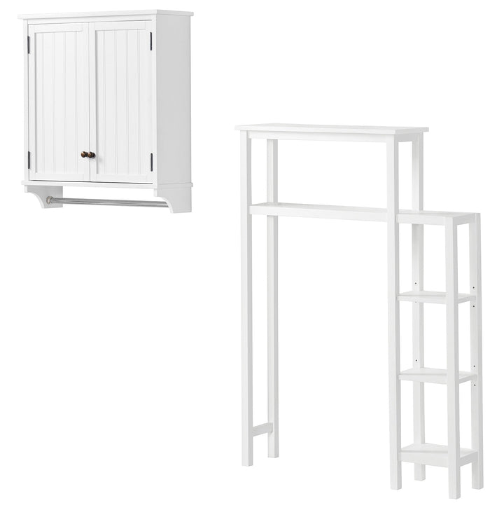 Alaterre Furniture 35-in x 49-in x 9-in White Wood Wall-mount Linen Cabinet