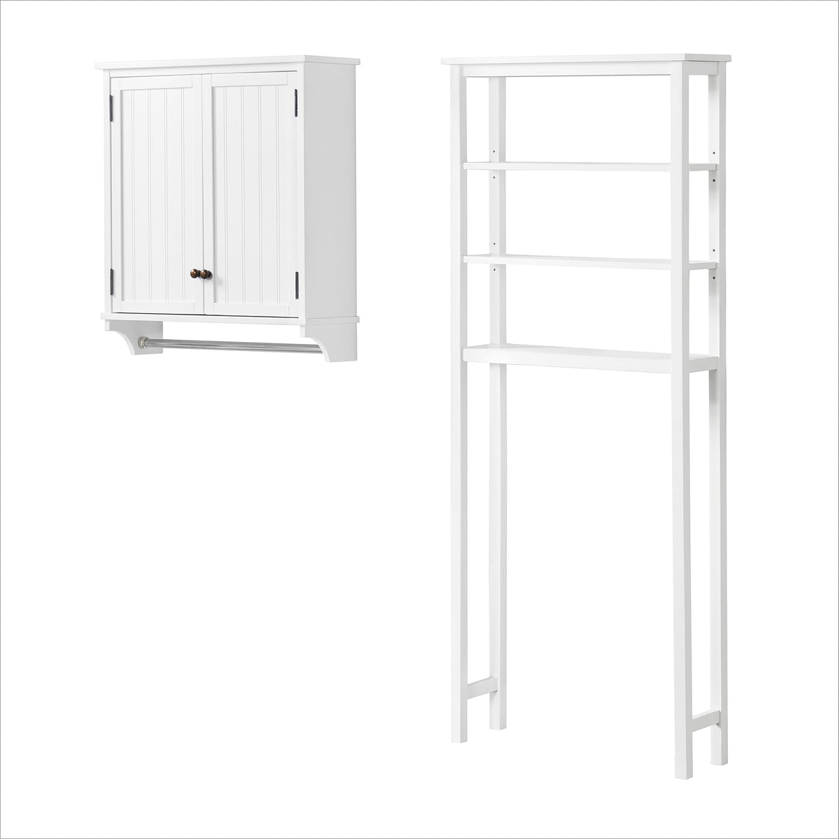 Alaterre Furniture 27-in x 65-in x 8-in White Wood Wall-mount Linen Cabinet