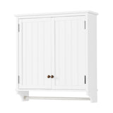Alaterre Furniture 35-in x 49-in x 9-in White Wood Wall-mount Linen Cabinet