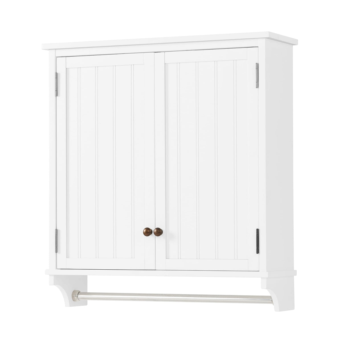 Alaterre Furniture 27-in x 65-in x 8-in White Wood Wall-mount Linen Cabinet