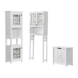 Alaterre Furniture 27-in x 37-in x 8-in White Wood Wall-mount Linen Cabinet