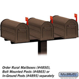 3-Wide Mailbox Spreader for Rural and Townhouse Mailboxes, Bronze