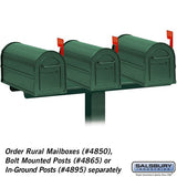 3-Wide Mailbox Spreader for Rural and Townhouse Mailboxes - Green