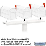 3-Wide Mailbox Spreader for Rural and Townhouse Mailboxes - White