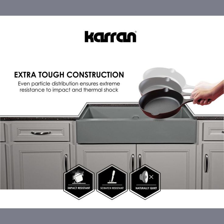 Farmhouse Concrete Apron Front Quartz Composite 34 in. Double Offset Bowl Kitchen Sink kit