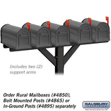 5-Wide Mailbox Spreader with 2 Supporting Arms - White