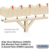5-Wide Mailbox Spreader with Two Supporting Arms in Sandstone