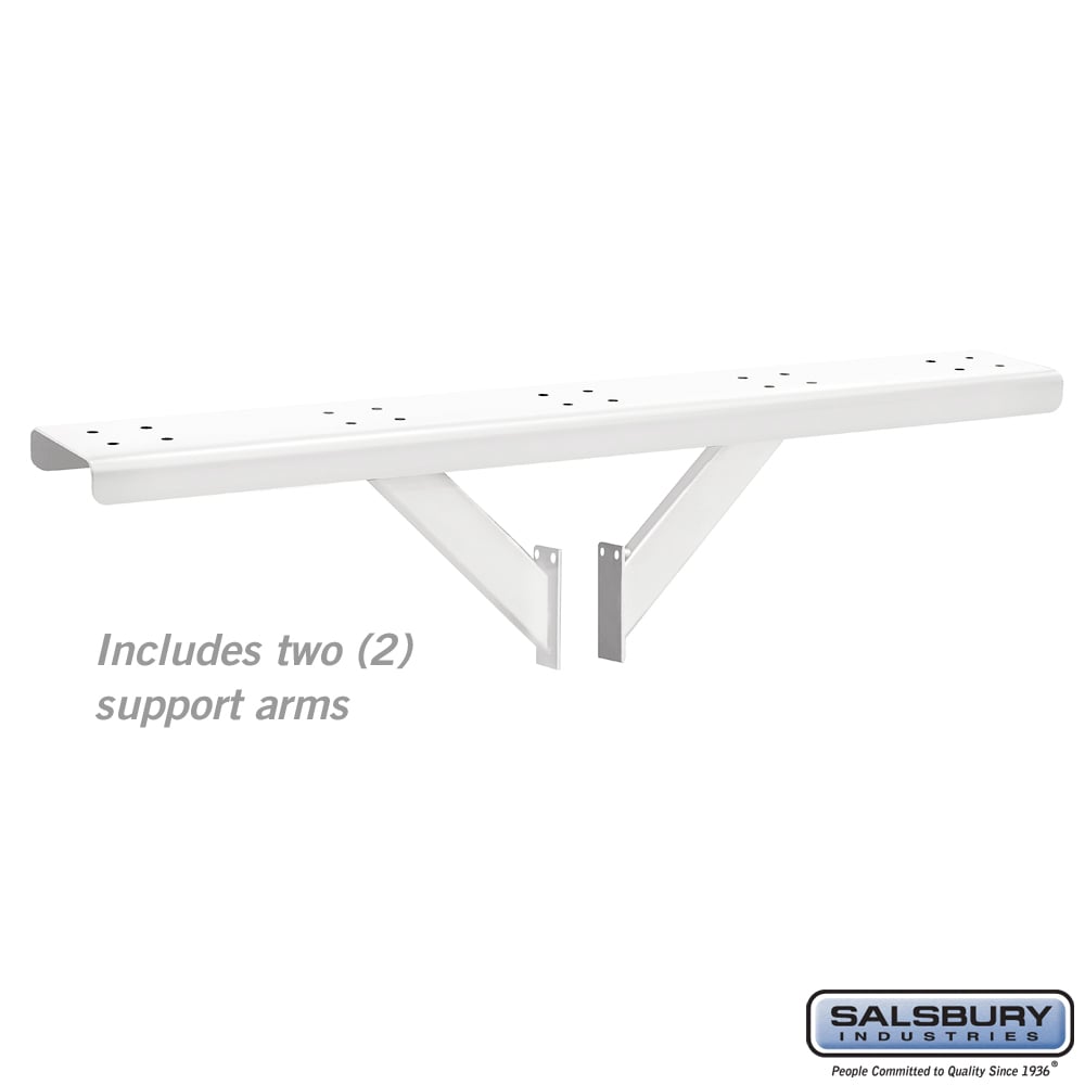 5-Wide Mailbox Spreader with 2 Supporting Arms - White