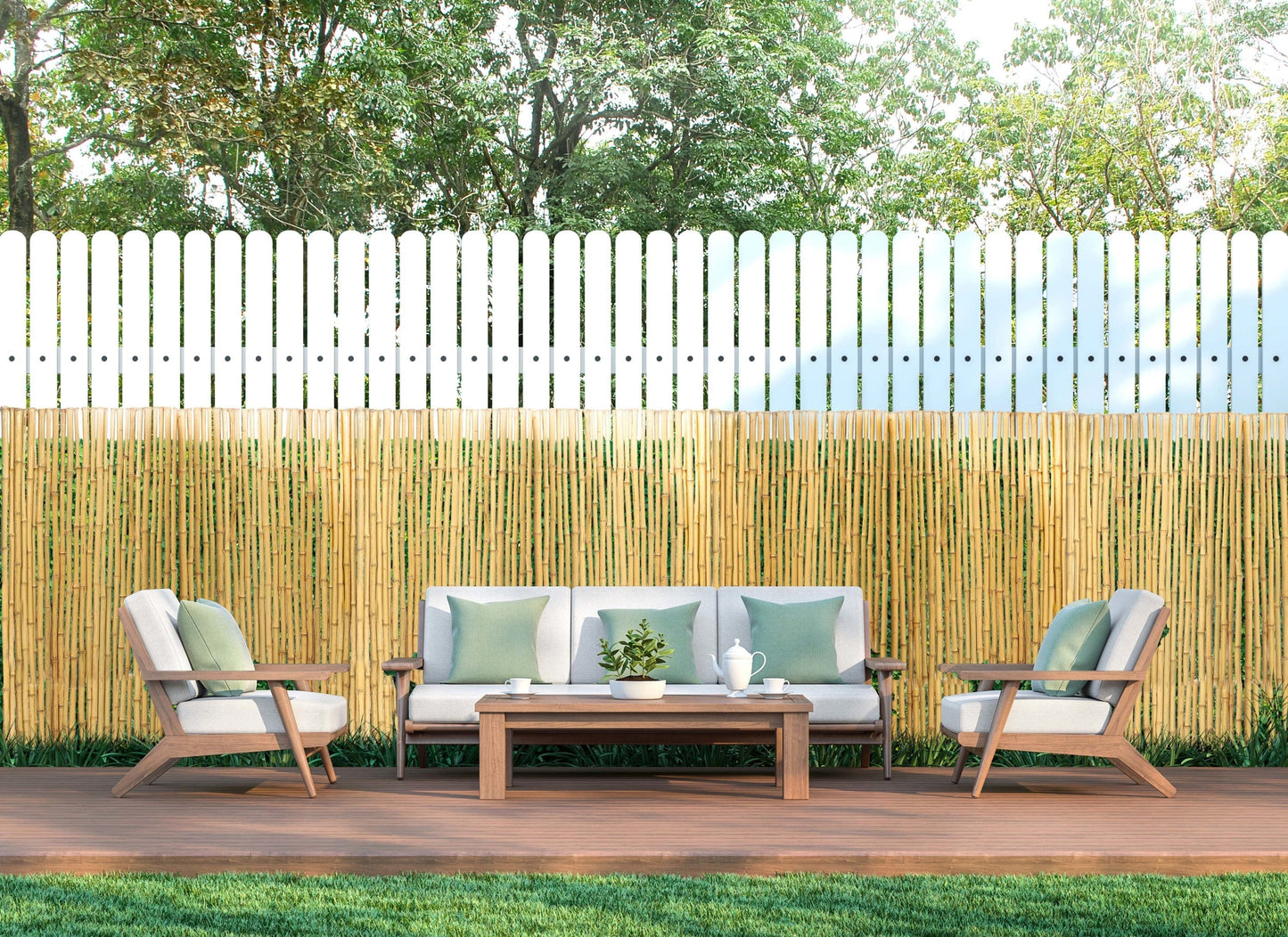 Garden Craft 6x6 Light Brown Bamboo Rolled Fencing
