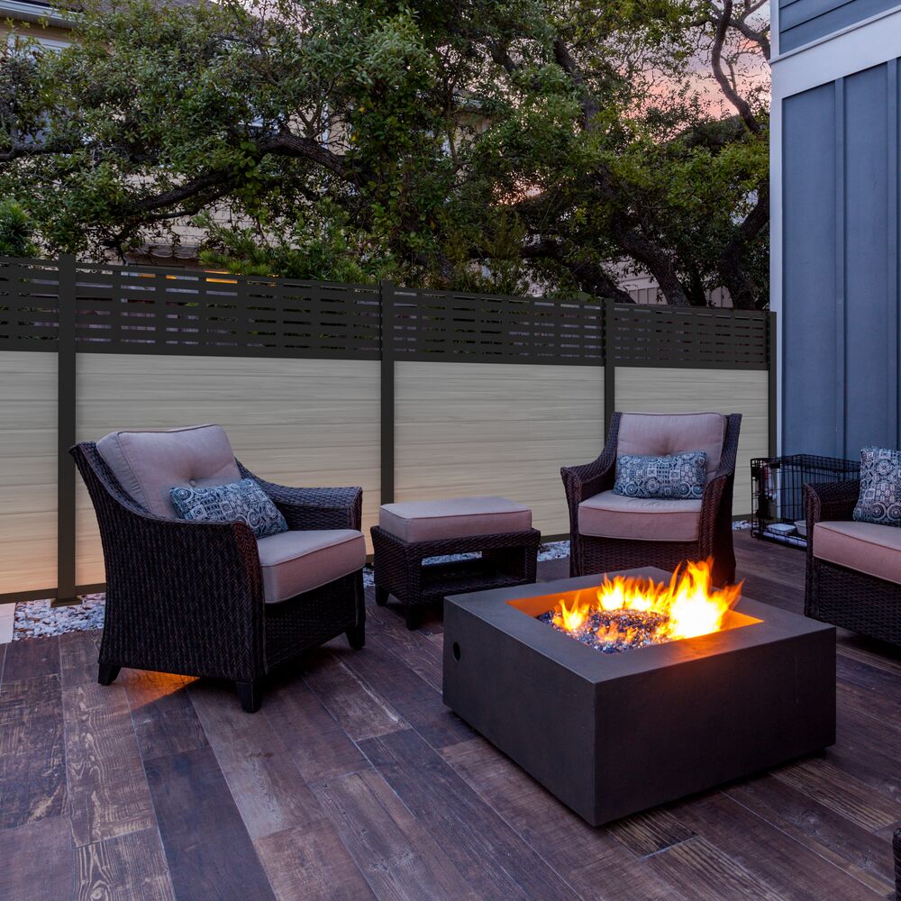 Freedom Alloy Mixed Material 6-ft H x 6-in W Gray Vinyl Privacy Fence Infill