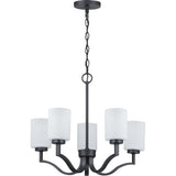 Progress Lighting Avette 5-Light Matte Black Transitional Chandelier