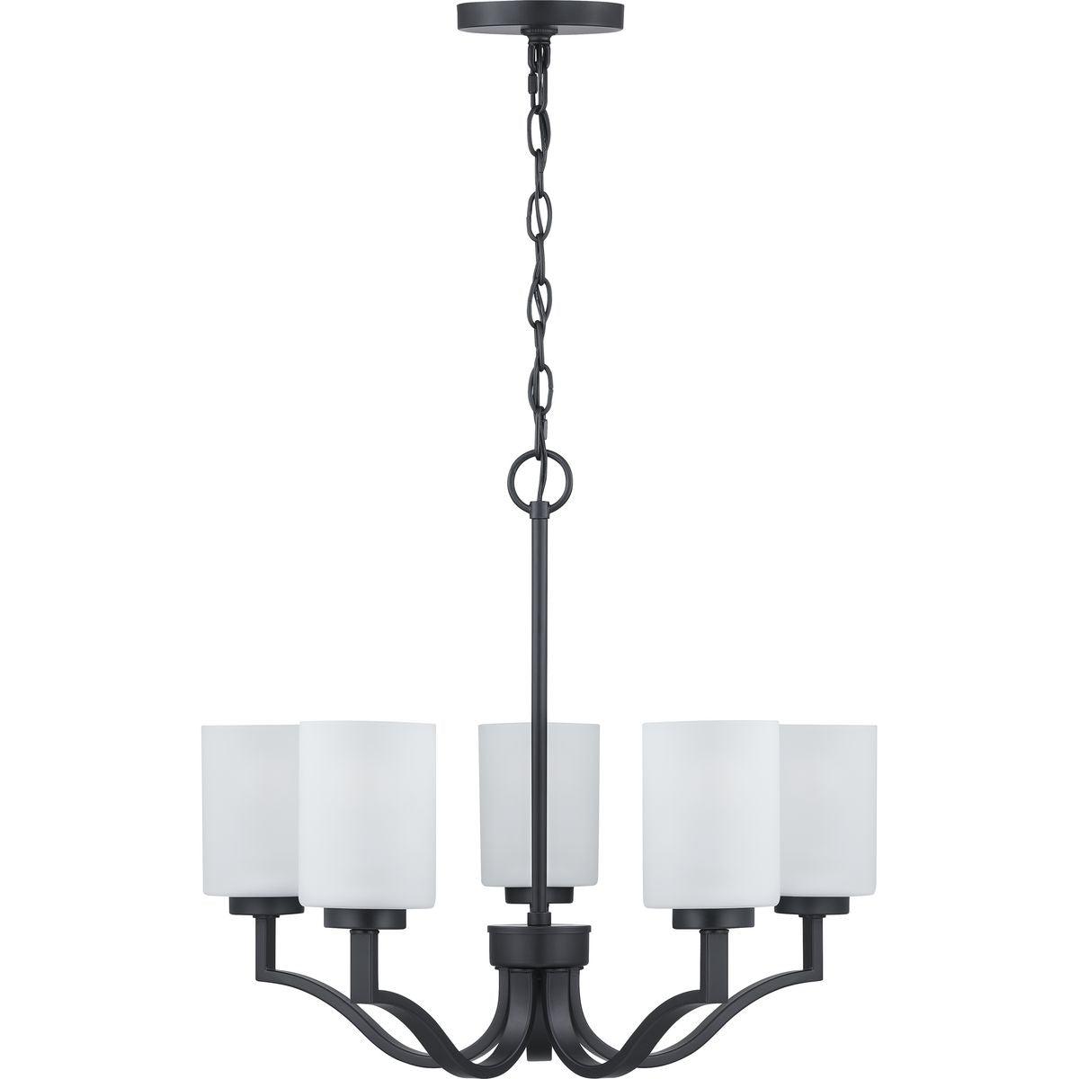 Progress Lighting Avette 5-Light Matte Black Transitional Chandelier