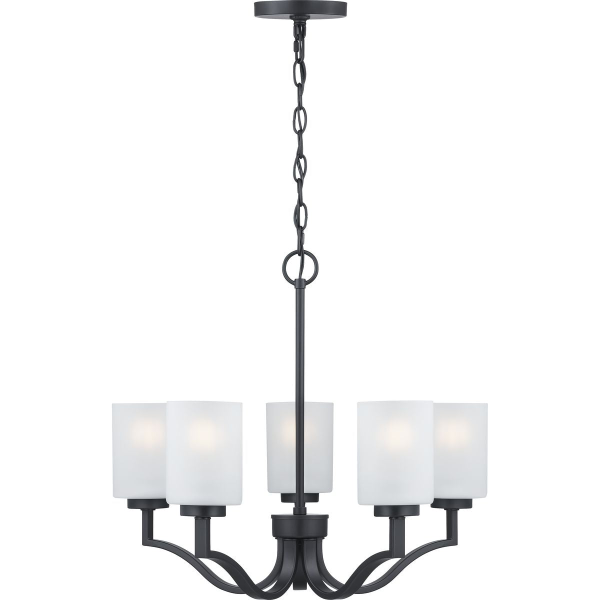 Progress Lighting Avette 5-Light Matte Black Transitional Chandelier